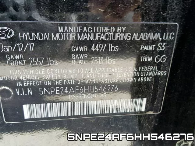 5NPE24AF6HH546276 фото 2
