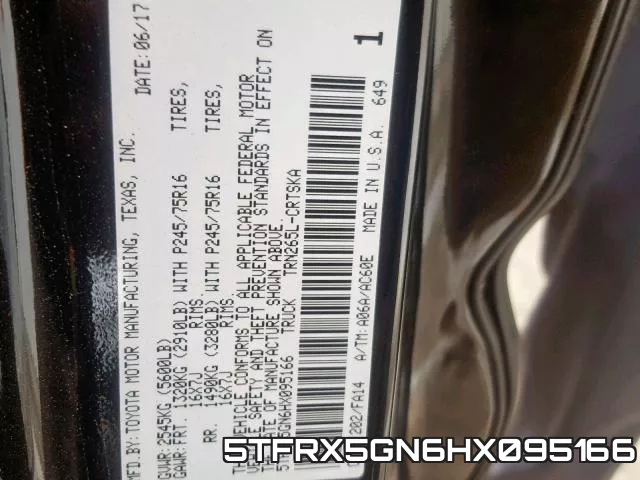 5TFRX5GN6HX095166 фото 2
