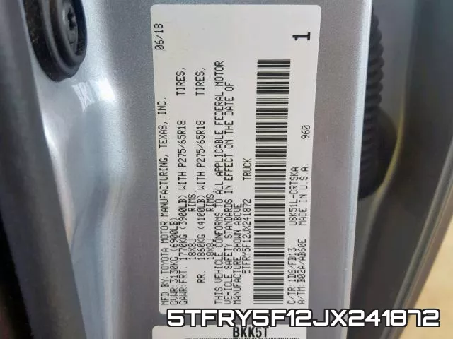 5TFRY5F12JX241872 фото 2