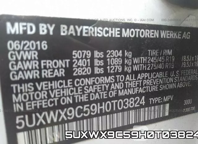 5UXWX9C59H0T03824 фото 10