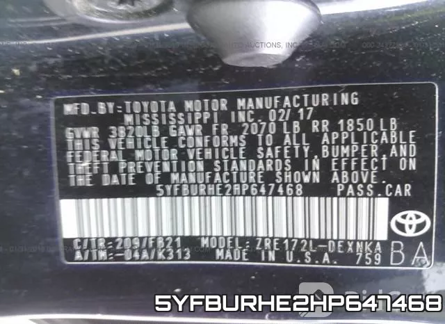 5YFBURHE2HP647468 фото 10