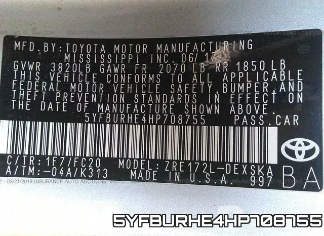5YFBURHE4HP708755 фото 10