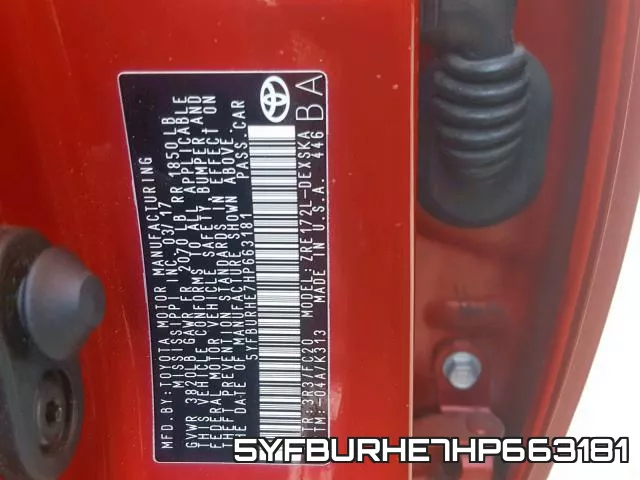 5YFBURHE7HP663181 фото 2