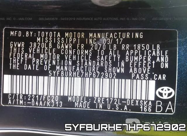 5YFBURHE7HP672902 фото 10