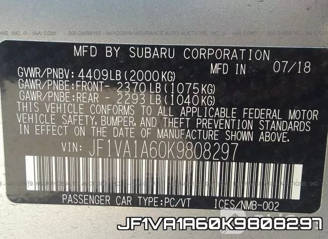 JF1VA1A60K9808297 фото 10