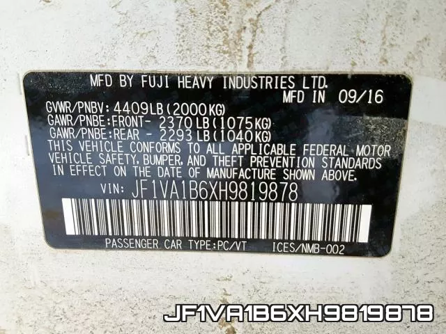 JF1VA1B6XH9819878 фото 2