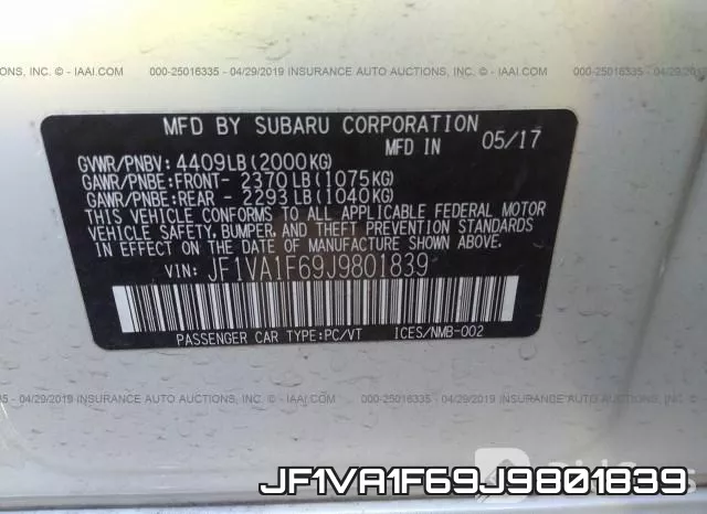JF1VA1F69J9801839 фото 10