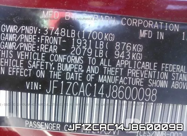 JF1ZCAC14J8600098 фото 10