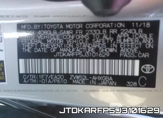 JTDKARFP5J3101629 фото 10