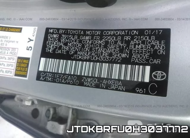JTDKBRFU0H3037772 фото 10