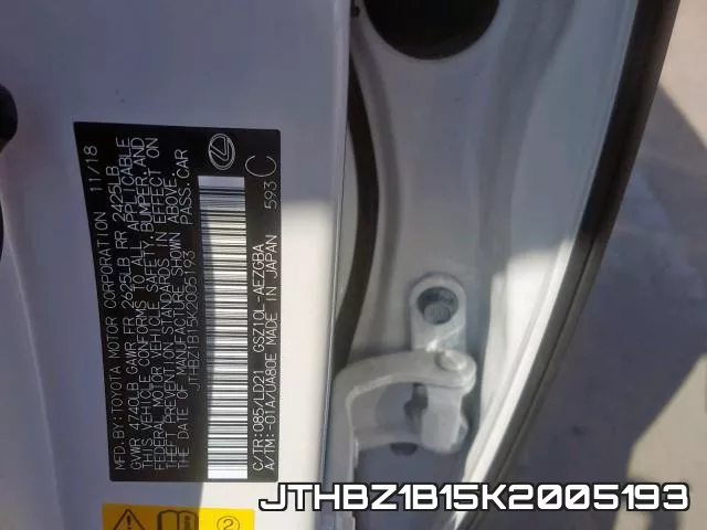 JTHBZ1B15K2005193 фото 2