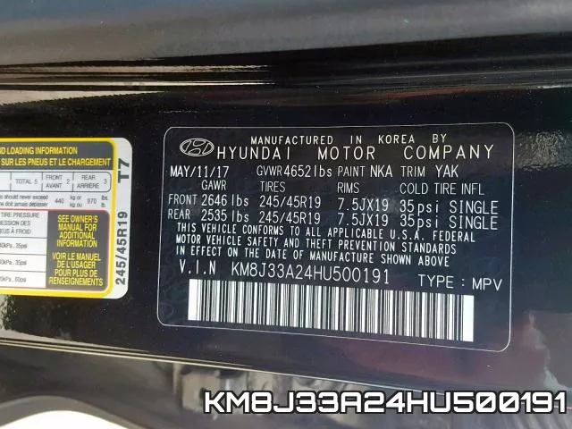 KM8J33A24HU500191 фото 2