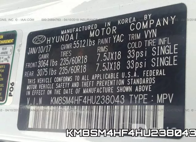 KM8SM4HF4HU238043 фото 10