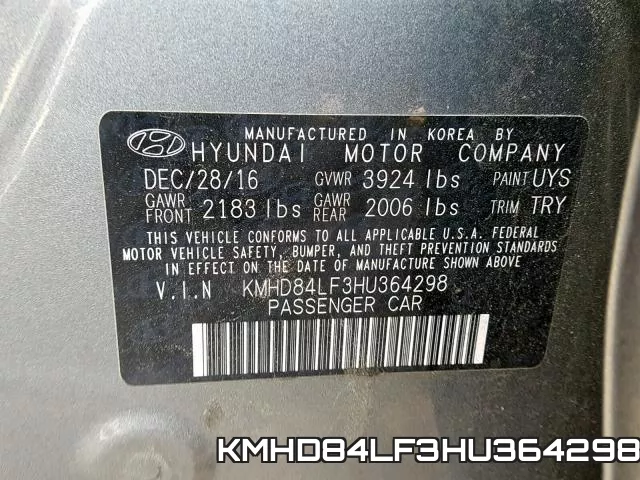 KMHD84LF3HU364298 фото 2