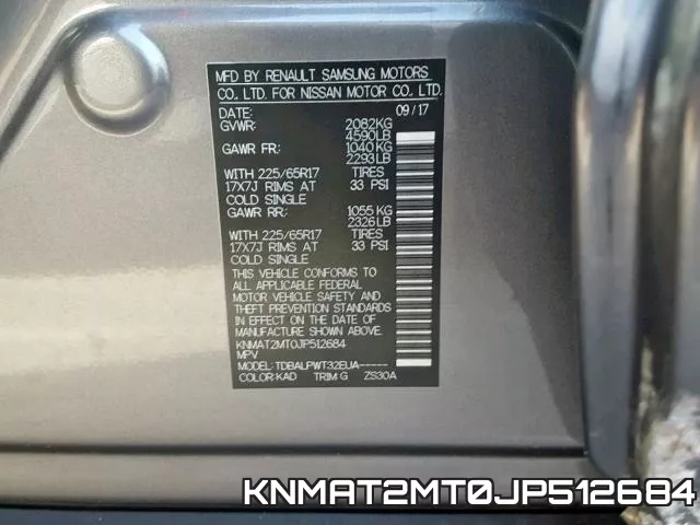 KNMAT2MT0JP512684 фото 2