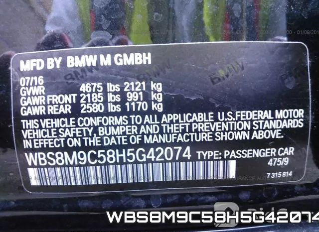 WBS8M9C58H5G42074 фото 10