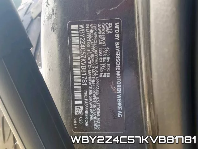 WBY2Z4C57KVB81781 фото 2