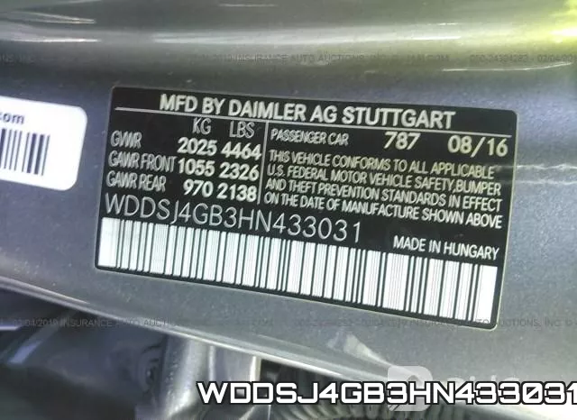 WDDSJ4GB3HN433031 фото 10