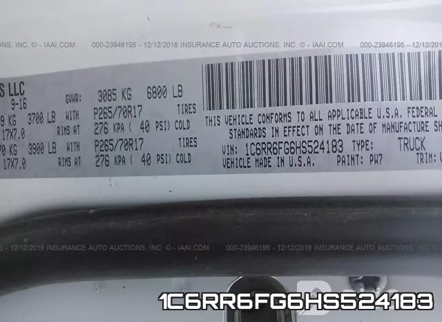 1C6RR6FG6HS524183 фото 9