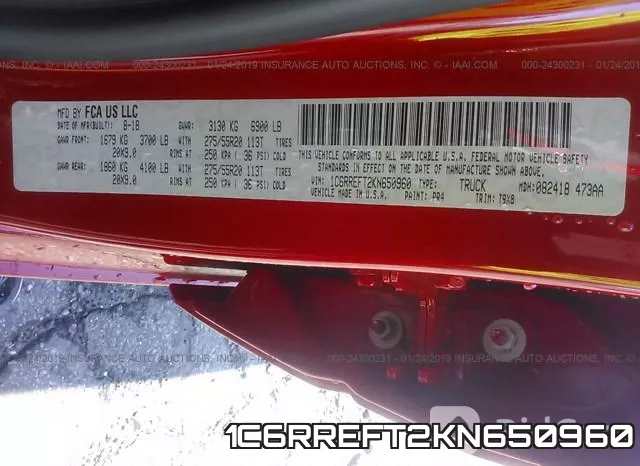 1C6RREFT2KN650960 фото 10