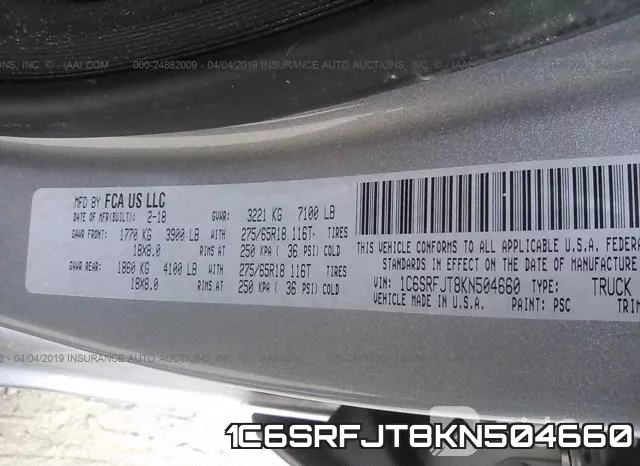 1C6SRFJT8KN504660 фото 10