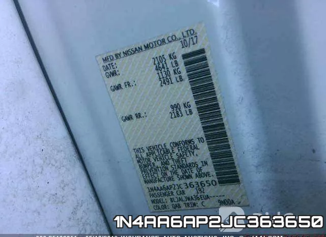 1N4AA6AP2JC363650 фото 9