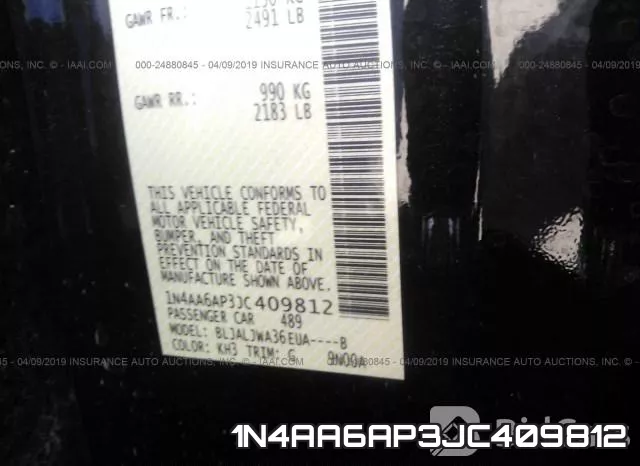 1N4AA6AP3JC409812 фото 10