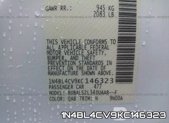 1N4BL4CV9KC146323 фото 10