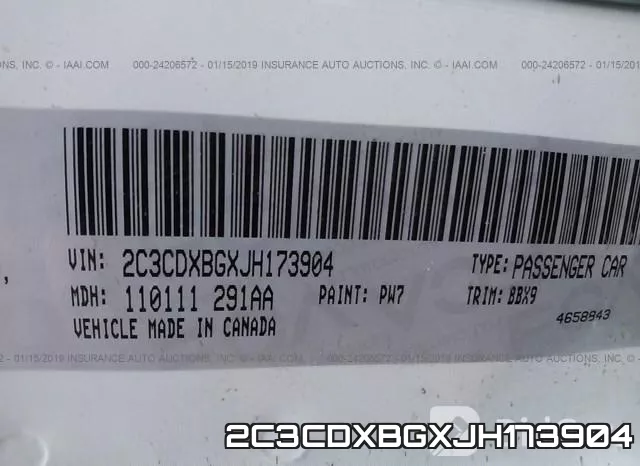 2C3CDXBGXJH173904 фото 10