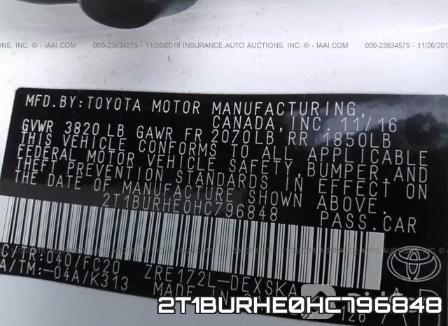 2T1BURHE0HC796848 фото 9
