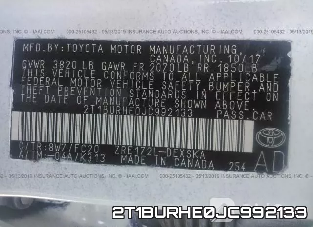 2T1BURHE0JC992133 фото 10
