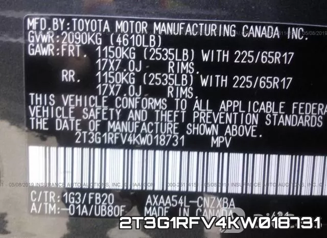 2T3G1RFV4KW018731 фото 10