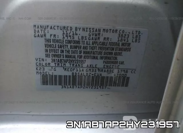 3N1AB7AP2HY231957 фото 10