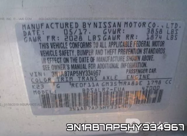 3N1AB7AP5HY334967 фото 10