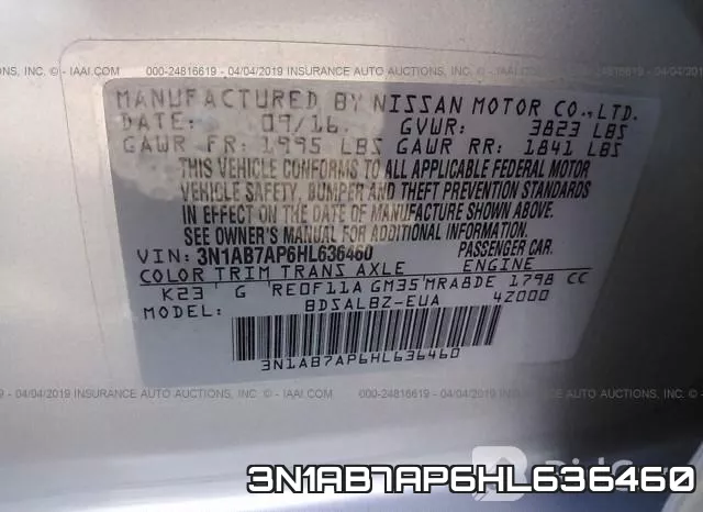 3N1AB7AP6HL636460 фото 10