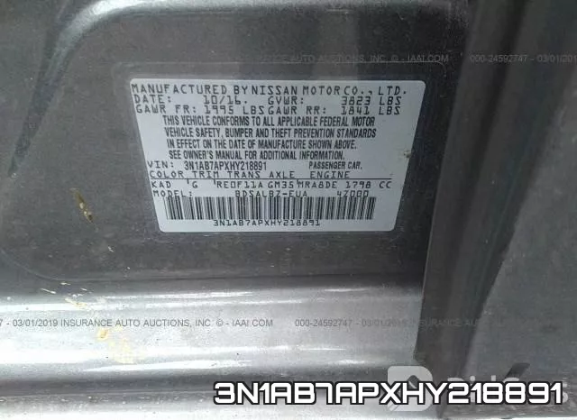 3N1AB7APXHY218891 фото 10