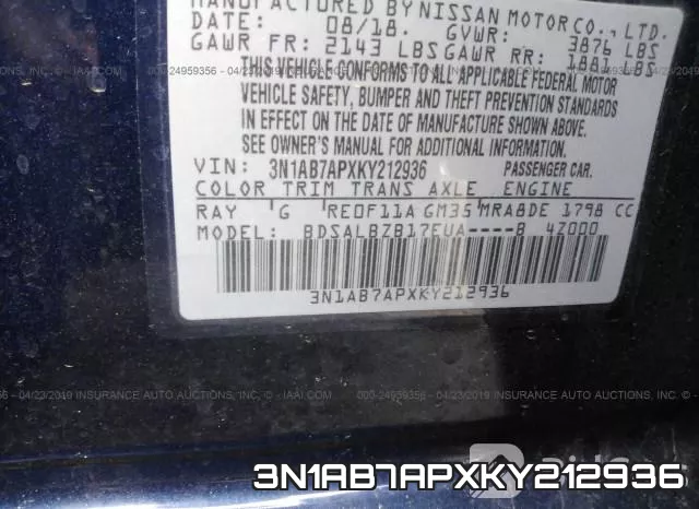 3N1AB7APXKY212936 фото 10