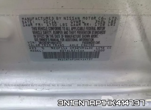 3N1CN7AP1HK414737 фото 9
