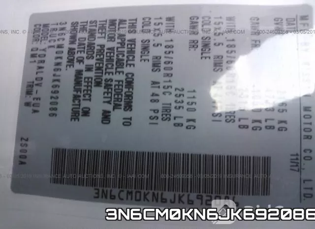 3N6CM0KN6JK692086 фото 10