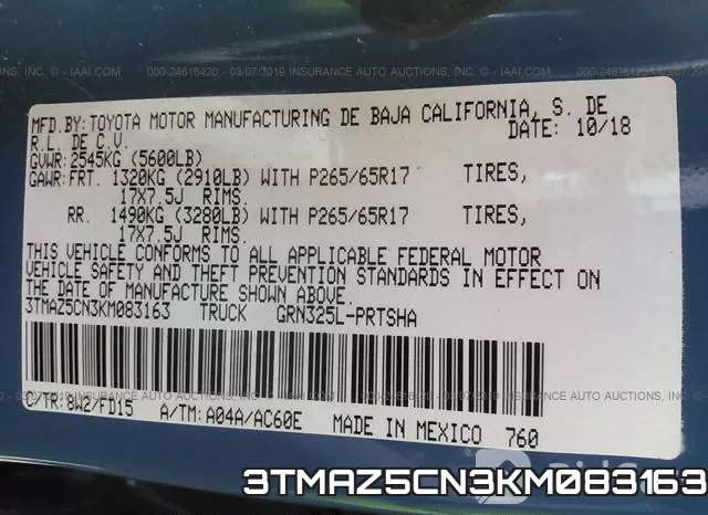 3TMAZ5CN3KM083163 фото 10
