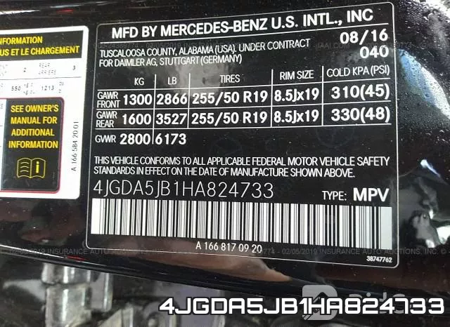 4JGDA5JB1HA824733 фото 10