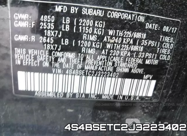 4S4BSETC2J3223402 фото 10
