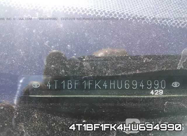 4T1BF1FK4HU694990 фото 10