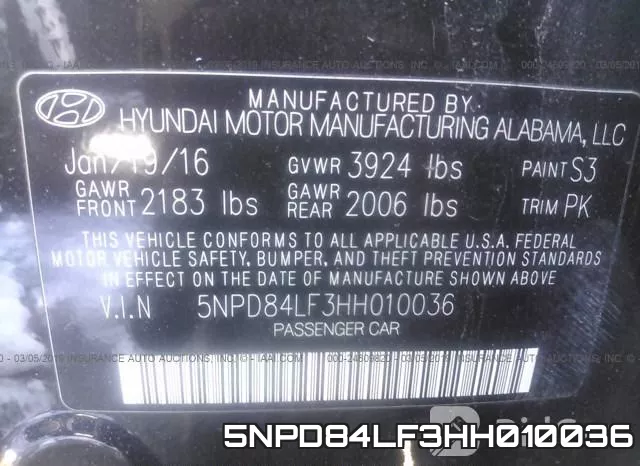 5NPD84LF3HH010036 фото 10