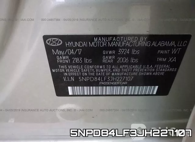 5NPD84LF3JH227107 фото 10