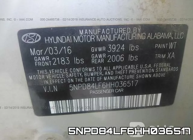 5NPD84LF6HH036517 фото 10