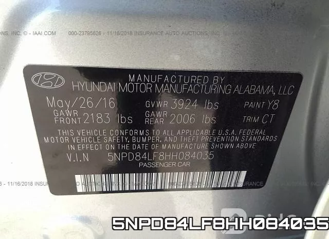 5NPD84LF8HH084035 фото 9