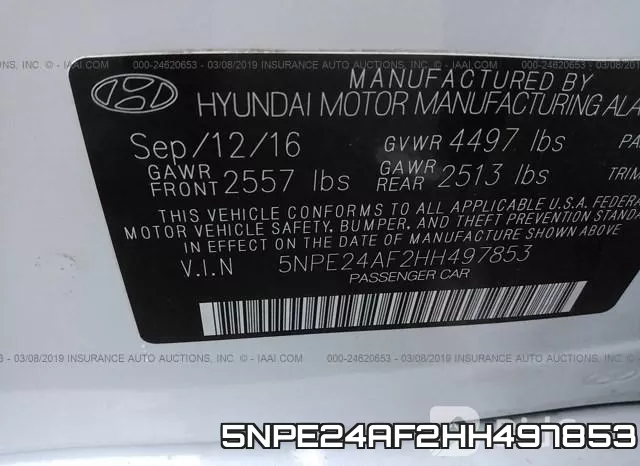 5NPE24AF2HH497853 фото 10