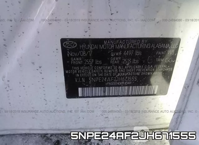 5NPE24AF2JH671555 фото 10