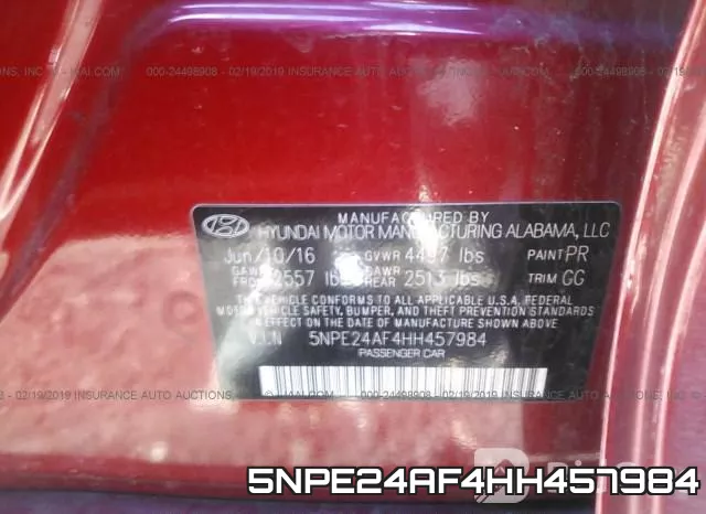 5NPE24AF4HH457984 фото 10